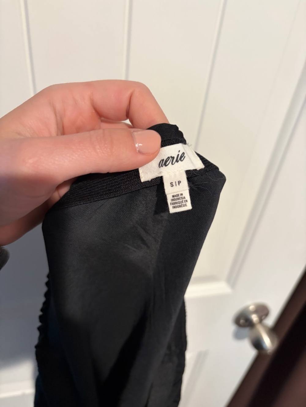 aerie Black Maxi Skirt with Lace Panel - Picture 4 of 6
